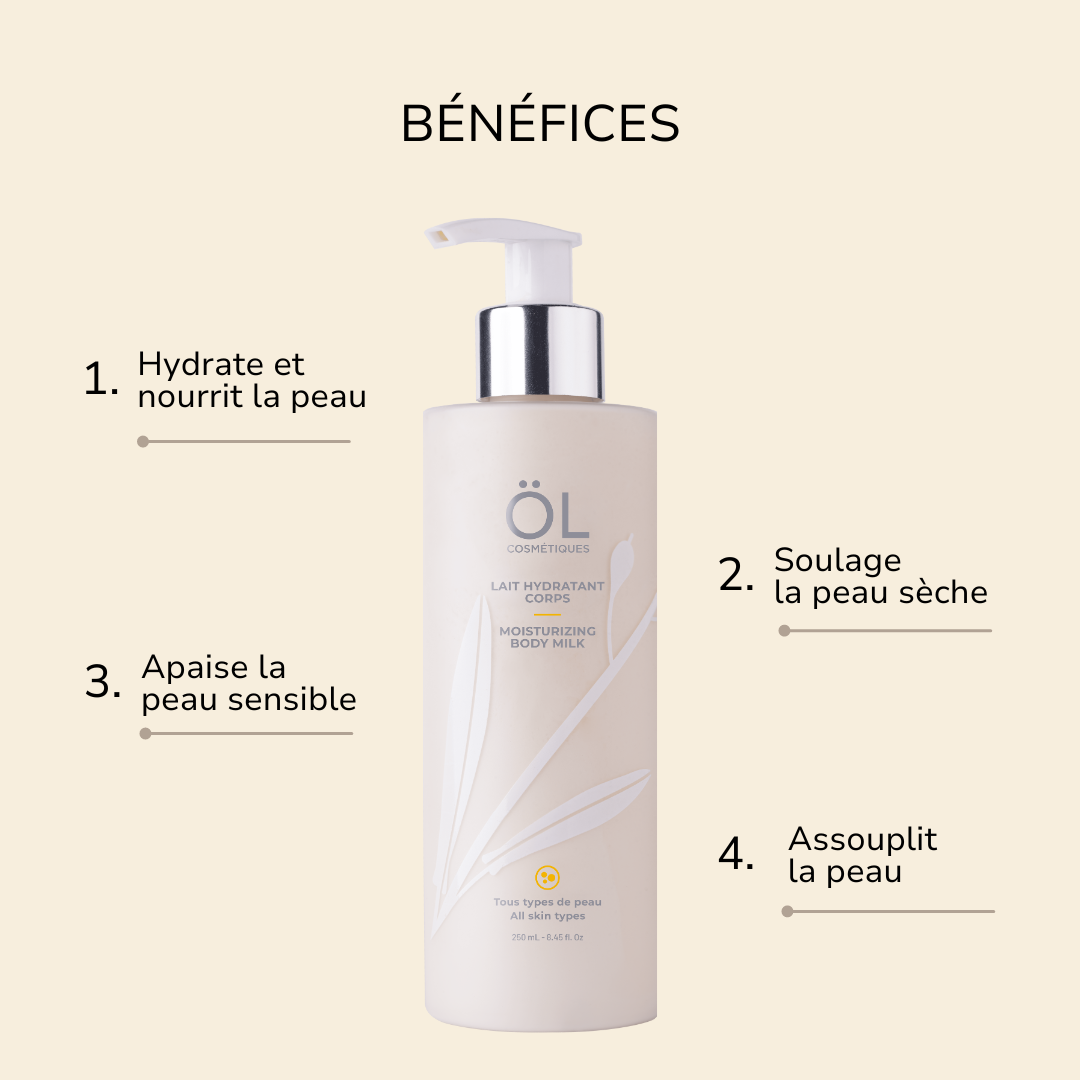 Bienfaits du Lait hydratant pour le corps ÖL cosmétiques
