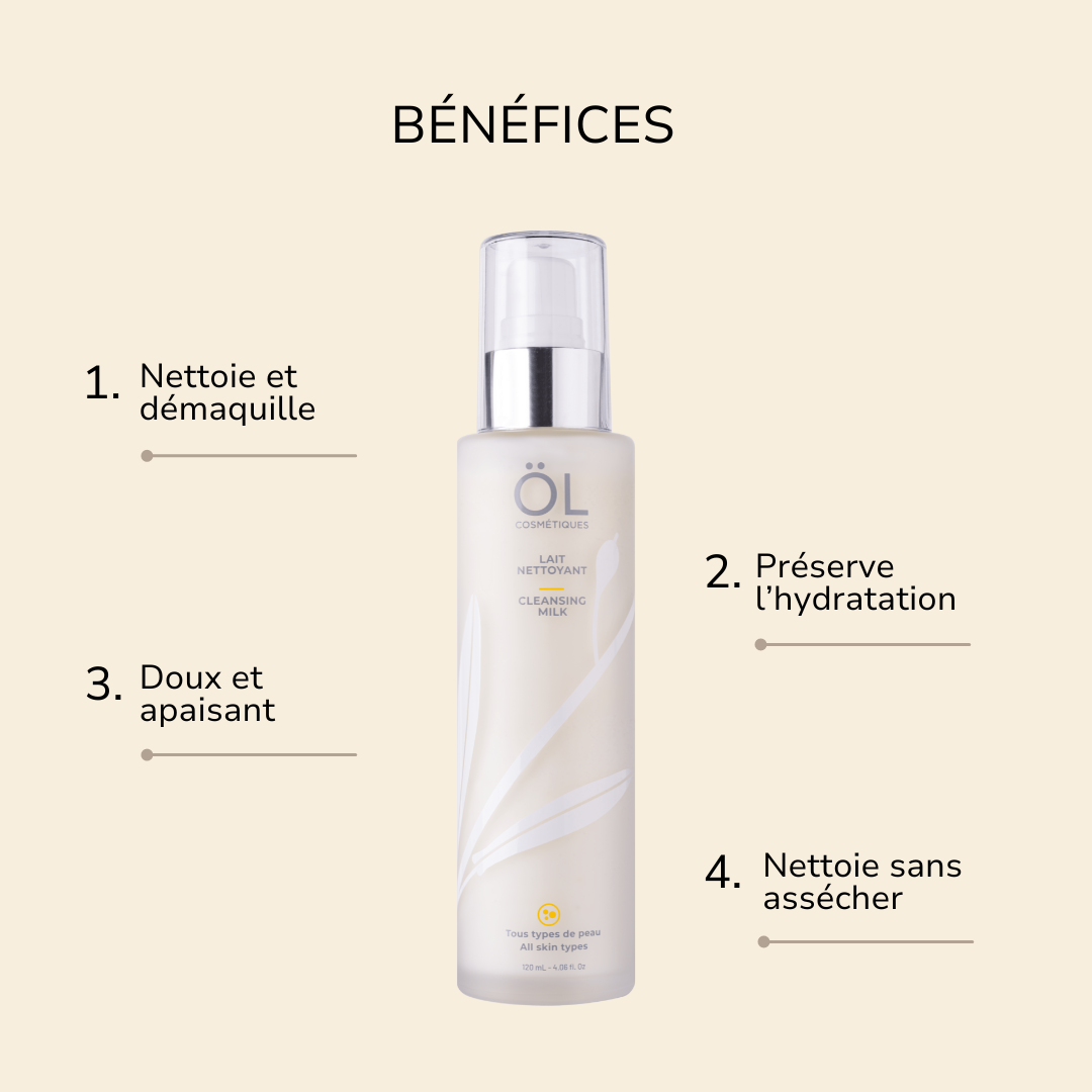 Bienfaits du Lait nettoyant pour le visage ÖL cosmétiques