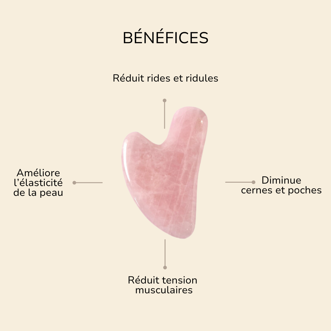 bénéfices Gua Sha quartz rose