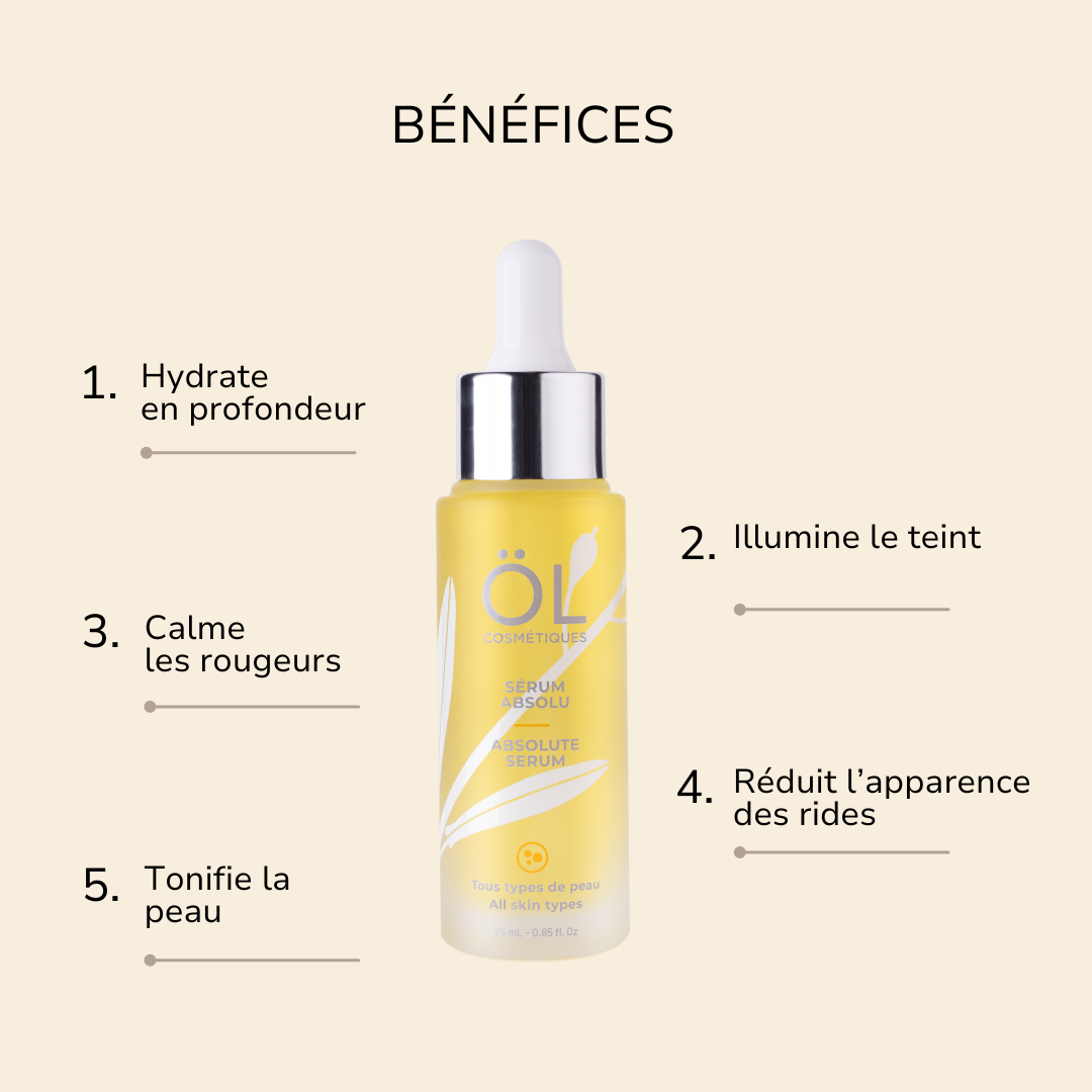 Bienfaits du Sérum absolu ÖL cosmétiques