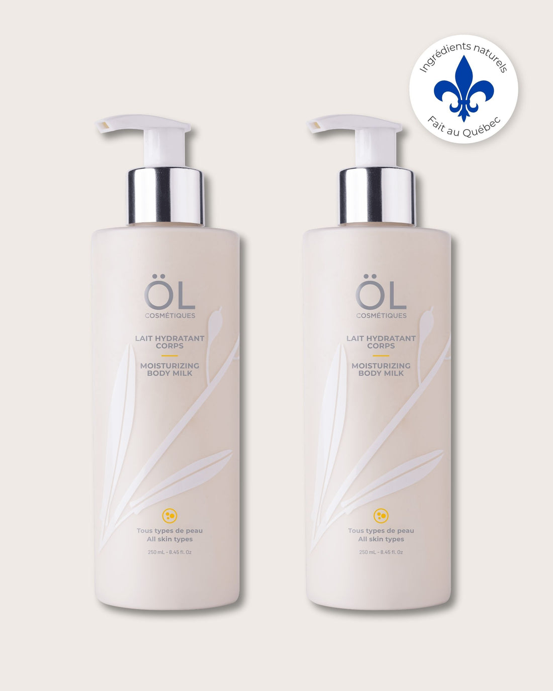 Ensemble de deux laits hydratants pour le corps ÖL cosmétiques