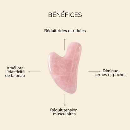 bénéfices Gua Sha quartz rose