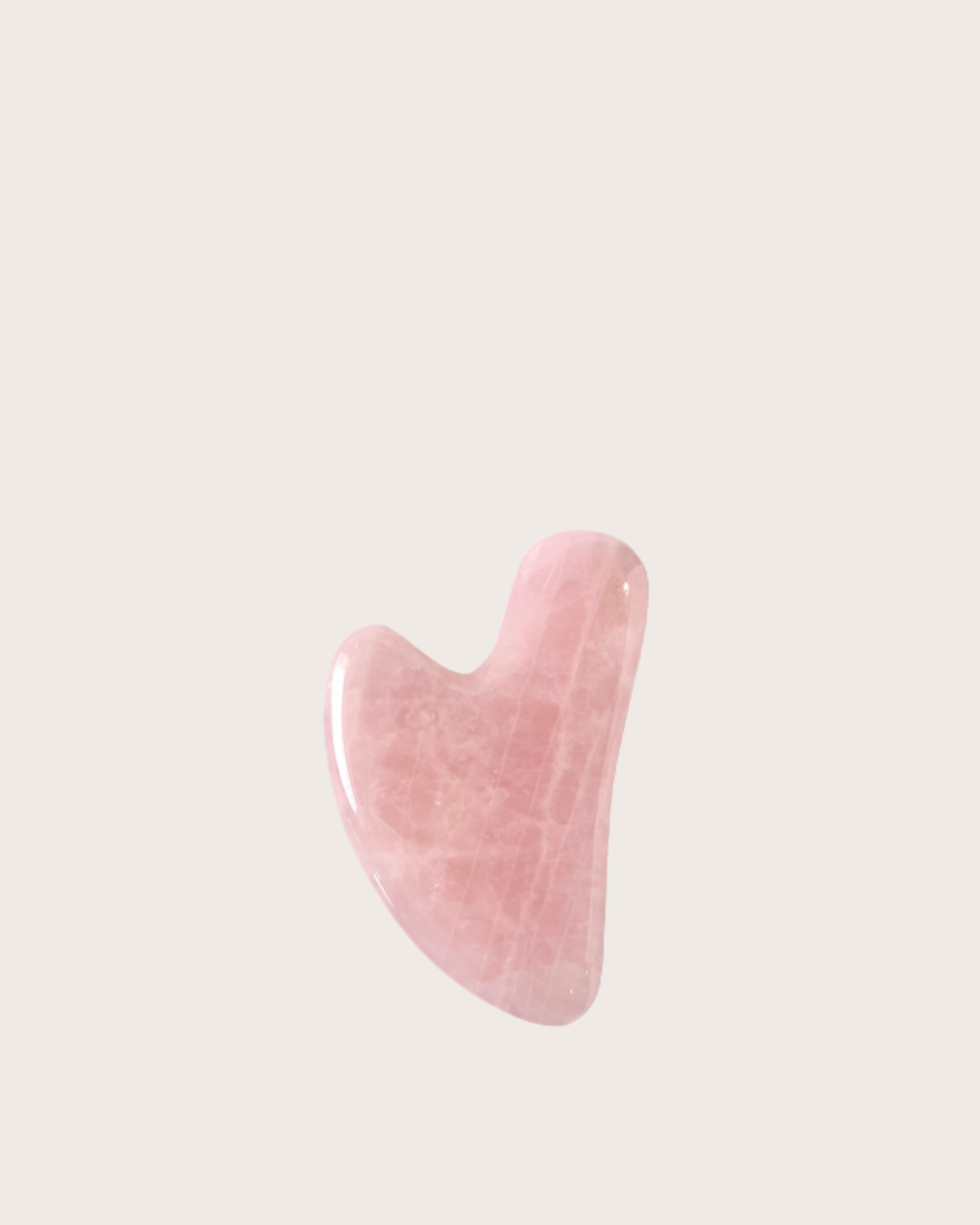 Gua Sha quartz rose forme coeur
