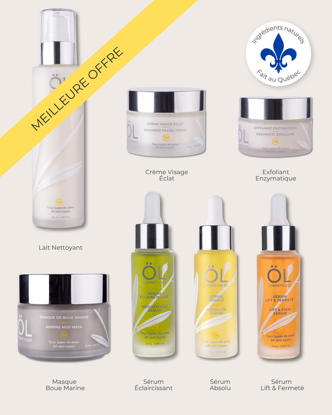 Routine complète visage ÖL cosmétiques